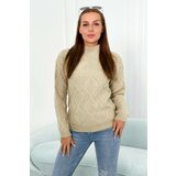 Kesi Sweater with decorative beige fabric Cene