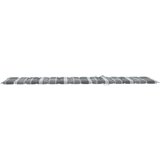  Jastuk za ležaljku sivi karirani 200 x 60 x 3 cm tkanina Oxford | shoptok.hr