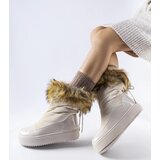 Gemre Beige snow boots with decorative fur Igne | shoptok.hr
