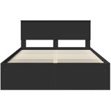  Konstrukcija postelje Črna 140 x 200 cm Konstruiran les, (5000121612) | Shoptok.si