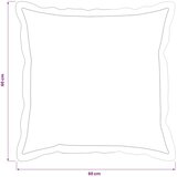  Presvlaka za jastuk 2 kom. HOUTEN Tamnosiva 60 x 60 cm - Dizajn s paspulom Tamnosiva 60 x 60 cm | shoptok.hr