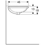 Geberit LAVABO PODGRADNI ISPOD RAVNE PLOČE OVALNI 560X460 GEBERIT 500.754.01.2 | ePonuda.com