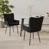 Maison Chic Jedilni stoli - Vzorci stoli 2 kosa črn žamet A231, (22031888) | Shoptok.si