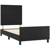  Okvir za krevet s uzglavljem crni 80 x 200 cm od umjetne kože | Shoptok.si