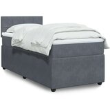 vidaXL Box spring krevet s madracem tamnosivi 90x200 cm baršunasti | shoptok.hr