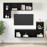  Set TV komoda Zidne 4 pcs Crni hrast Konstruirano drvo | Eponuda.ba