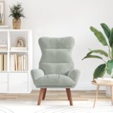 vidaXL Sproščujoči stol svetlo siva žamet | Shoptok.si