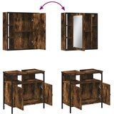  2-dijelni set kupaonskog namještaja dimljena boja hrasta drveni | shoptok.hr