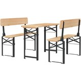  3-dijelni sklopivi set pivskog stola od masivne jelovine | shoptok.hr