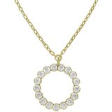 Victoria Cruz halo crystal gold ogrlica sa swarovski kristalima ( a4473-07dg )