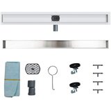 Tuš kanal 2-u-1 sa 360° sifonom Srebrno 90 cm | shoptok.hr