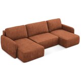 Makamii Sklopiva/s prostorom za odlaganje kutna garnitura od šenila boja terakote (u obliku slova "U") Lilo – | shoptok.hr