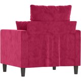  Fotelja crvena boja vina 60 cm baršunasta | Eponuda.com