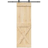 vidaXL Klizna vrata s priborom za montažu 70 x 210 cm masivna borovina | shoptok.hr