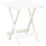 The Living Store Zložljiva vrtna miza bela 45x43x50 cm plastika - Vrtna Miza, (21475218) Cene