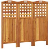 Maison Chic Paravan - Sobne pregrade 3-delni 121,5x2x115 cm trden akacijev les, (22111435) | Shoptok.si