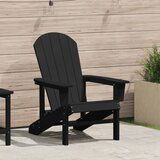 vidaXL Adirondack stol Črn 74x82x91 cm HDPE | Shoptok.si