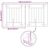  Vrata za pse s postoljem 2 pcs Hrast sonoma 60 x 60 cm | shoptok.hr