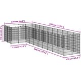  Kavez za pse crni 7,26 m² čelični | shoptok.hr