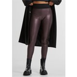 Urban Classics Women's high-waisted synthetic leather leggings in red | shoptok.hr
