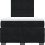 Box spring krevet s madracem crni 120 x 200 cm baršunasti | shoptok.hr