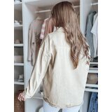 DStreet Kurtka damska jeansowa oversize JUSTDEM beżowa | shoptok.hr