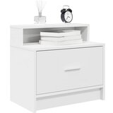 vidaXL Nočna omarica z predalom bela 51x31x47 cm, (21780139) | Shoptok.si