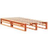 vidaXL Posteljni okvir voščeno rjav 100x200 cm trdna borovina, (21292549) | Shoptok.si