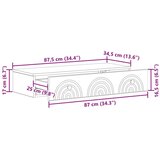 Stolna montirana na zid Hrast sonoma 87 5 x 34 5 x 17 cm | shoptok.hr