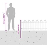  Spike Lok Ograja Črna 200 x 130 cm Prašno lakirano jeklo, (5000157798) | Shoptok.si
