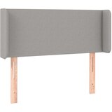  Uzglavlje s ušima svjetlosivo 83x16x78/88 cm od tkanine | shoptok.hr