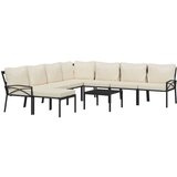  9-dijelna vrtna garnitura s jastucima boje pijeska čelična | shoptok.hr