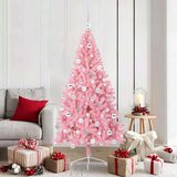 vidaXL Umjetna preddekorirana božićna jelka Roza 180 cm PVC | Shoptok.si