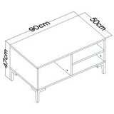 Hanah home sto za dnevnu sobu anya atlantic pine | ePonuda.com