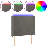 Maison Chic led posteljno vzglavje - vzglavna omarica - nočna omarica temno sivo 93x16x118/128 cm žamet, (21711389) Cene