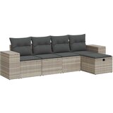 Maison Chic Seti vrtnega pohištva - Vrtna garnitura - Vrtni pohištvo set 5-delna z blazinami siv poli ratan, (21814064) | Shoptok.si