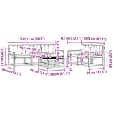  Set vanjskih sofa 6 pcs Bijela i crna 79 x 79 x 37 cm | Eponuda.com