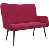 SOFA za dvije osobe Vinska crvena 115 x 61 x 87 cm Baršun | shoptok.hr