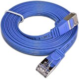 Slim Wirewin PKW-STP-SLIM-KAT6 3.0 BL RJ45 omrežni kabel, Patch kabel cat 6 U/FTP 3.00 m modra ploščati 1 kos, (20437565) | Shoptok.si