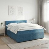  Boxspring krevet s madracem Tamno plava 180 x 200 cm Baršun | shoptok.hr