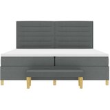  Krevet s podnicom s madracem i klupom tamno siva 200x200 cm tkanina | shoptok.hr