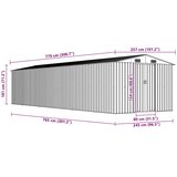  Vrtno spremište zeleno 257 x 779 x 181 cm od pocinčanog čelika | shoptok.hr
