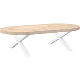  Noge za klubsko mizico v obliki črke X, 2 kosa, bele, 70 x (30-31) cm, jeklo, (22123580) | Shoptok.si
