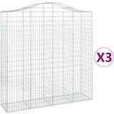  Lučne gabionske košare 3 kom 200x50x200/220cm pocinčano željezo | shoptok.hr