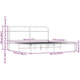  Metalni okvir kreveta bez madraca boja hrasta 183x213 cm | shoptok.hr