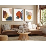 Wallity Huhu209 - 50 x 35 multicolor decorative framed mdf painting (3 pieces) Cene