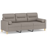  Trosjed s ukrasnim jastucima smeđesivi 180 cm od tkanine | shoptok.hr
