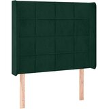  Krevet box spring s madracem LED tamnozeleni 80 x 200 cm baršun - Tamnozelena 80 x 200 cm Blok s kvadratima | shoptok.hr
