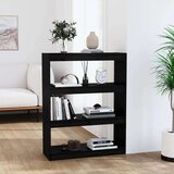 Ormarić za knjige / sobna pregrada crni 80x30x103 5 cm borovina | shoptok.hr