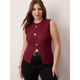 Trendyol Ženska bluza Tbbss25Af00121, Bordo Cene